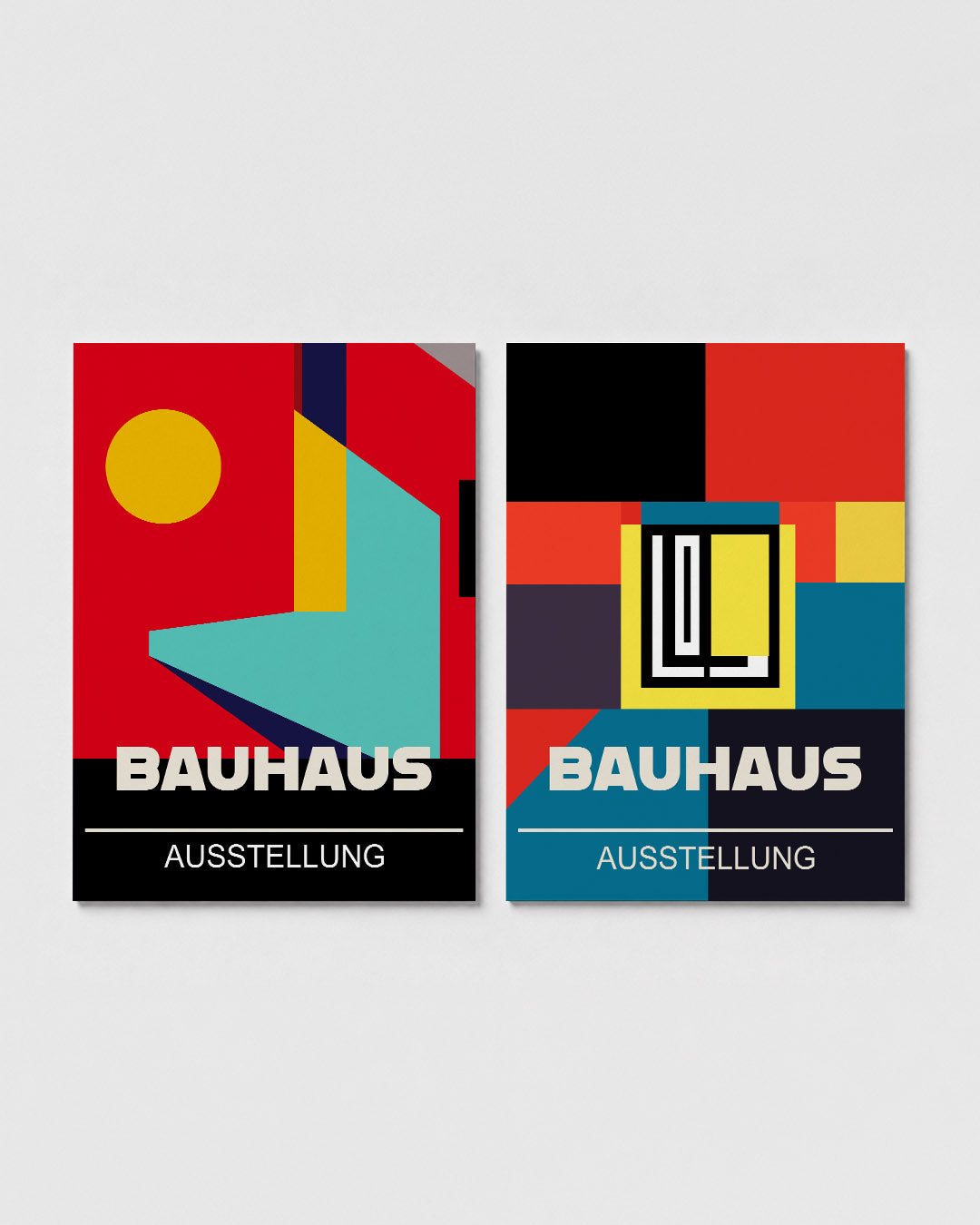 Kleurvlakken en lijnen Posterset