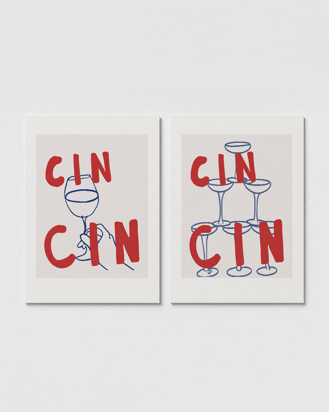 Vorm en cheers Posterset
