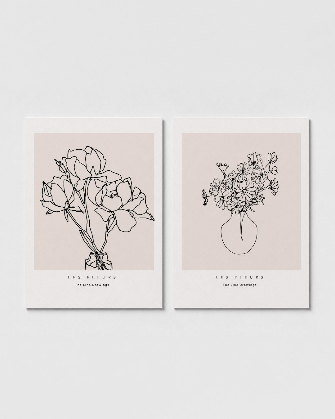 Lijnbloemen Posterset