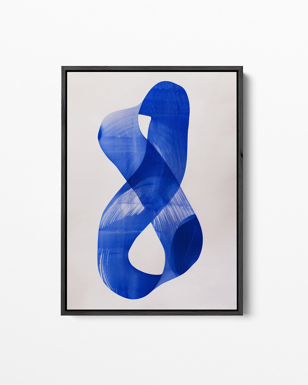 Dynamische blauwe vorm Kunstwerk