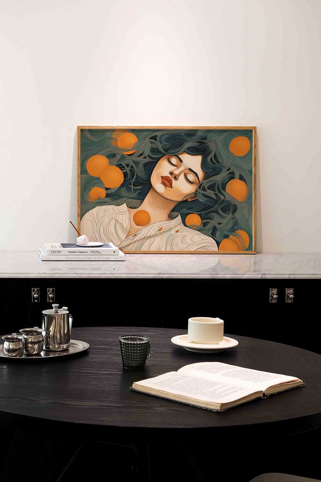 Vrouw met sinaasappels Poster