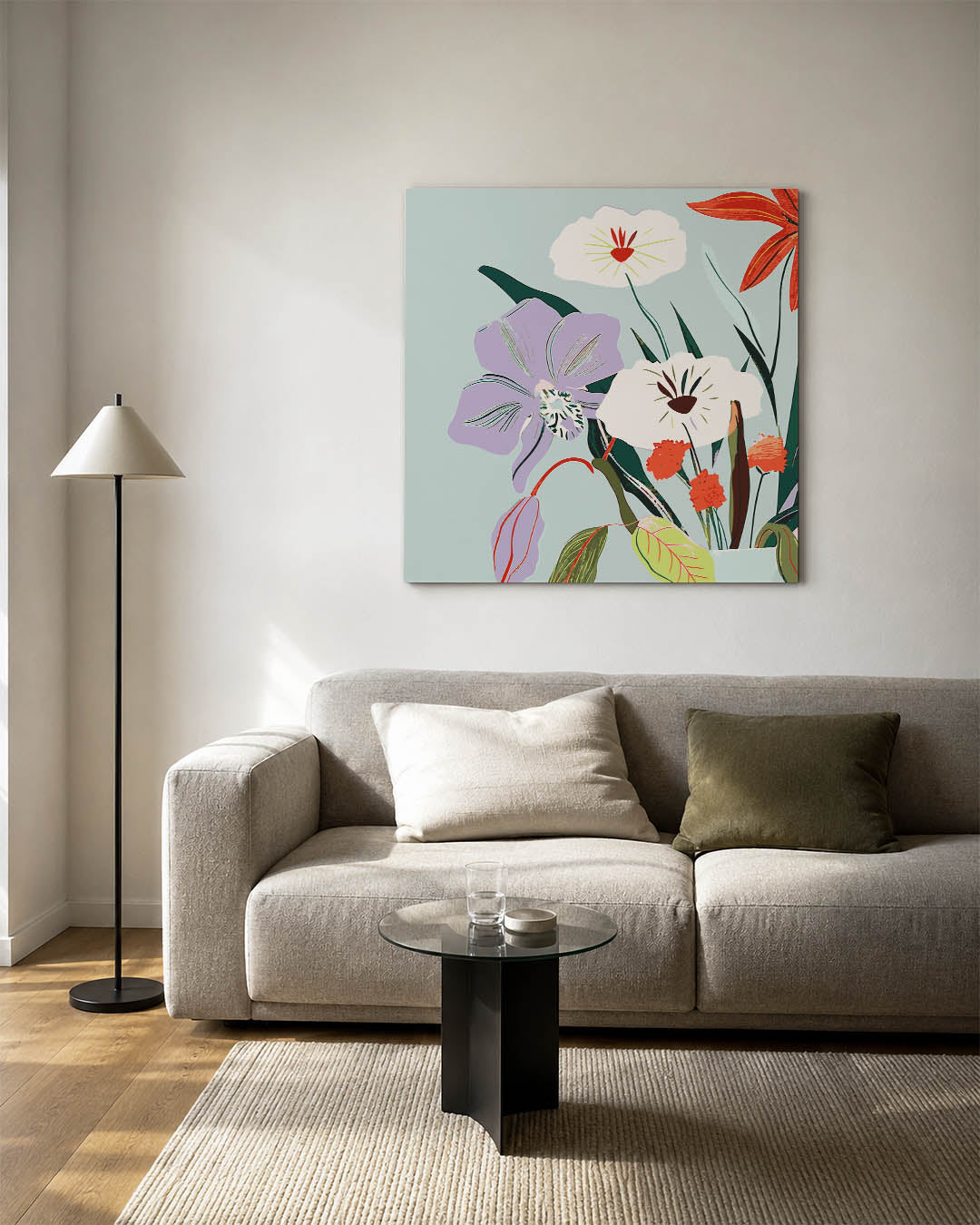 Bloemrijke compositie Kunstwerk