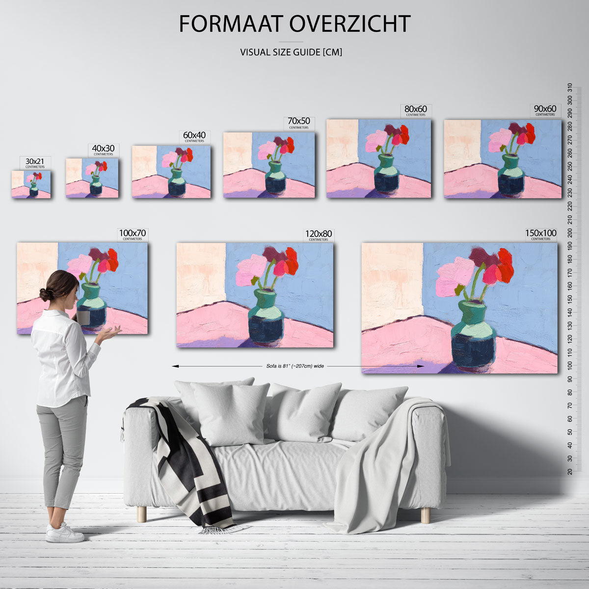 Bloemen in vaas Poster