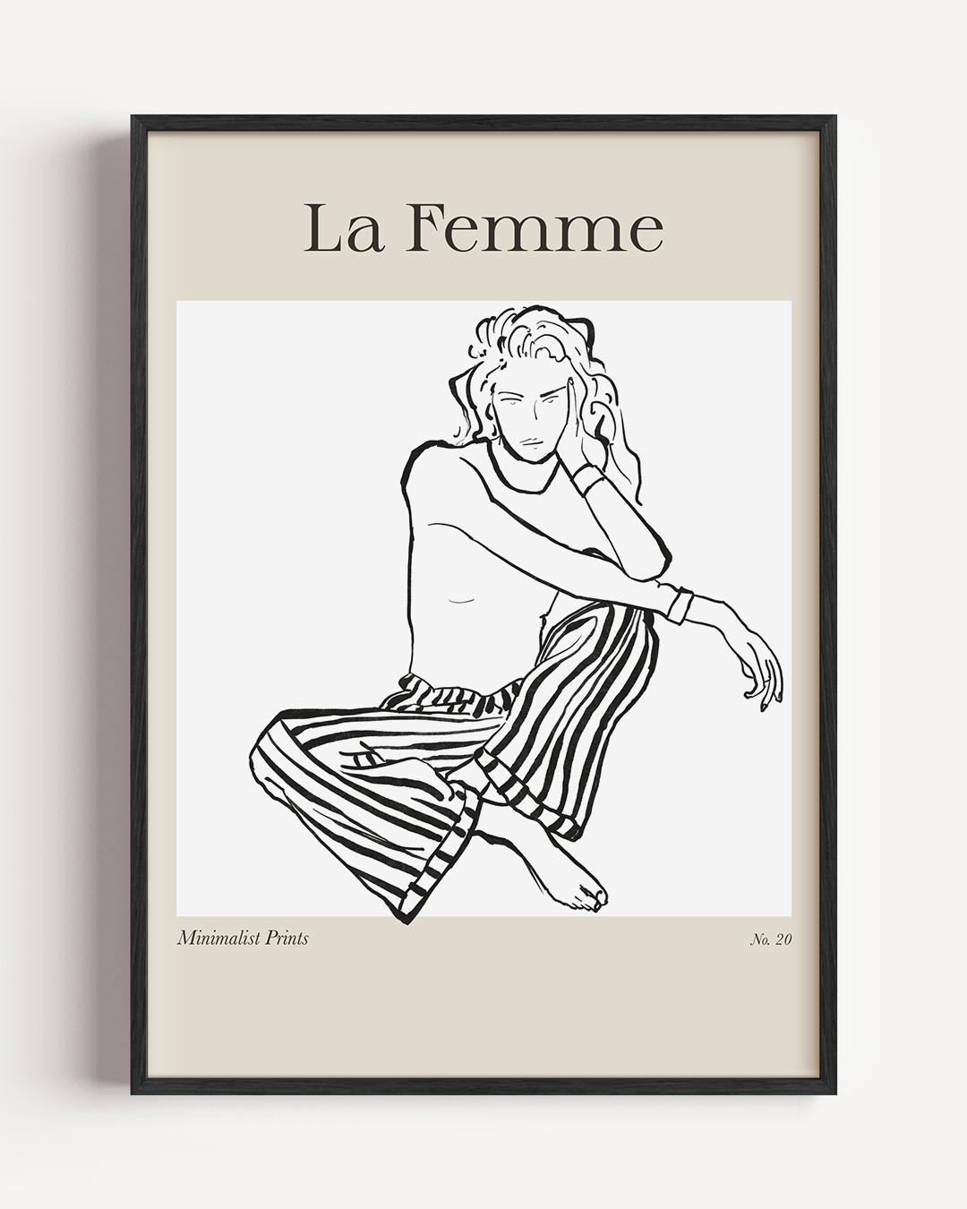 Elegante Minimalistische Vrouwenposter-WallArtistic