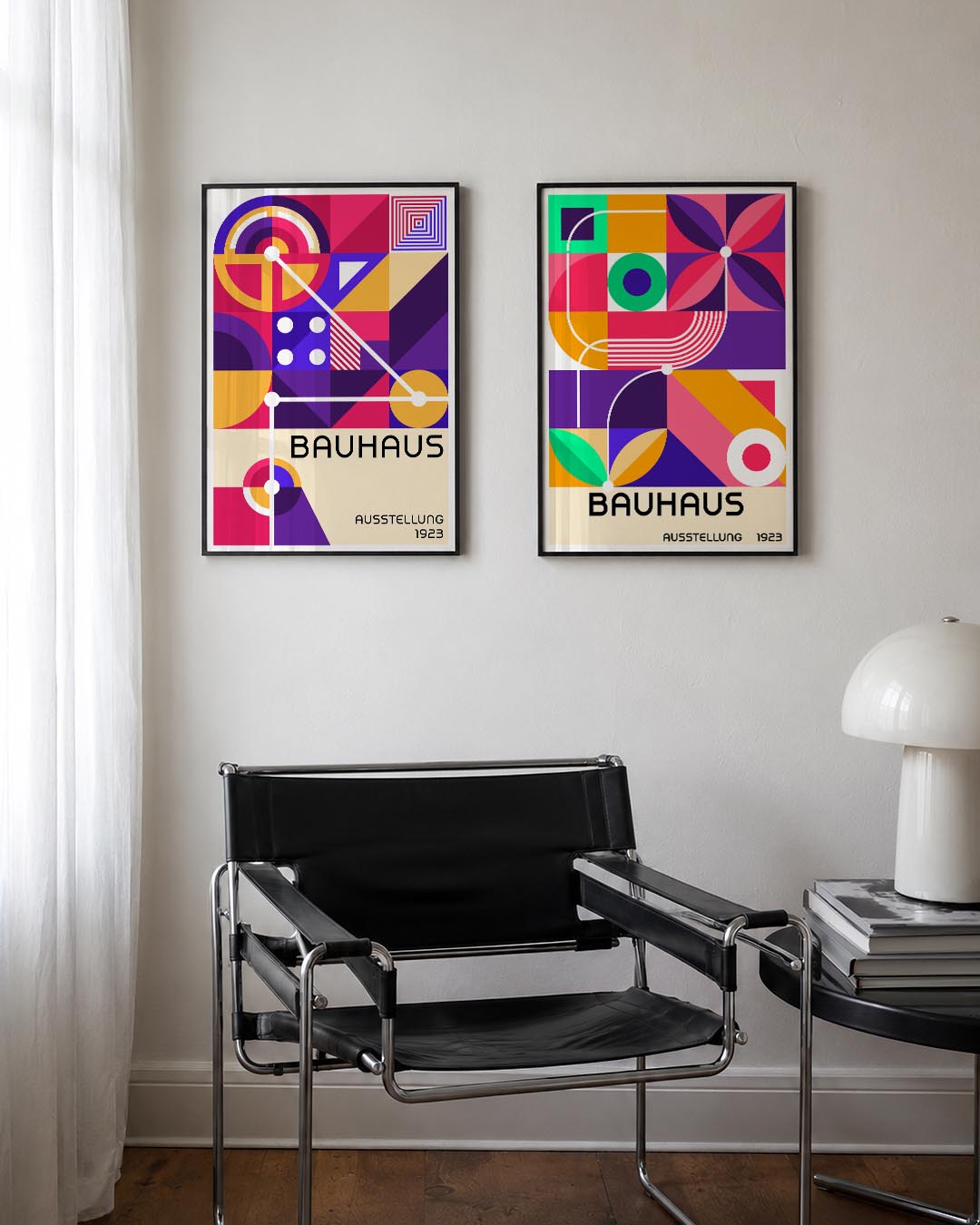 Kleurrijke vormenmix Posterset