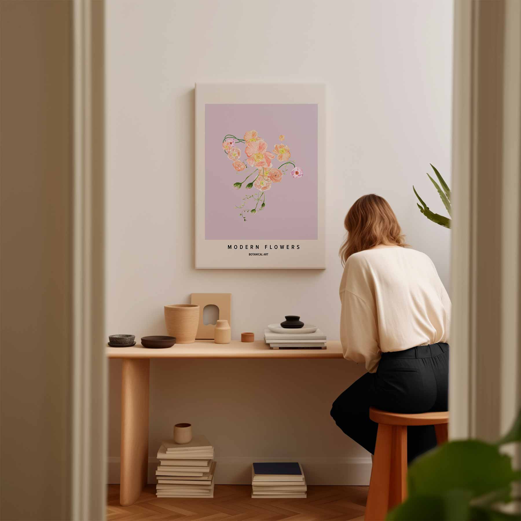 Bloeiende Moderniteit Kunstwerk-canvas-dibond-plexiglas-wanddecoratie-WallArtistic