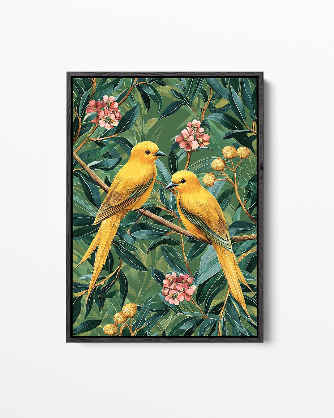 Vogels en bloemen Kunstwerk