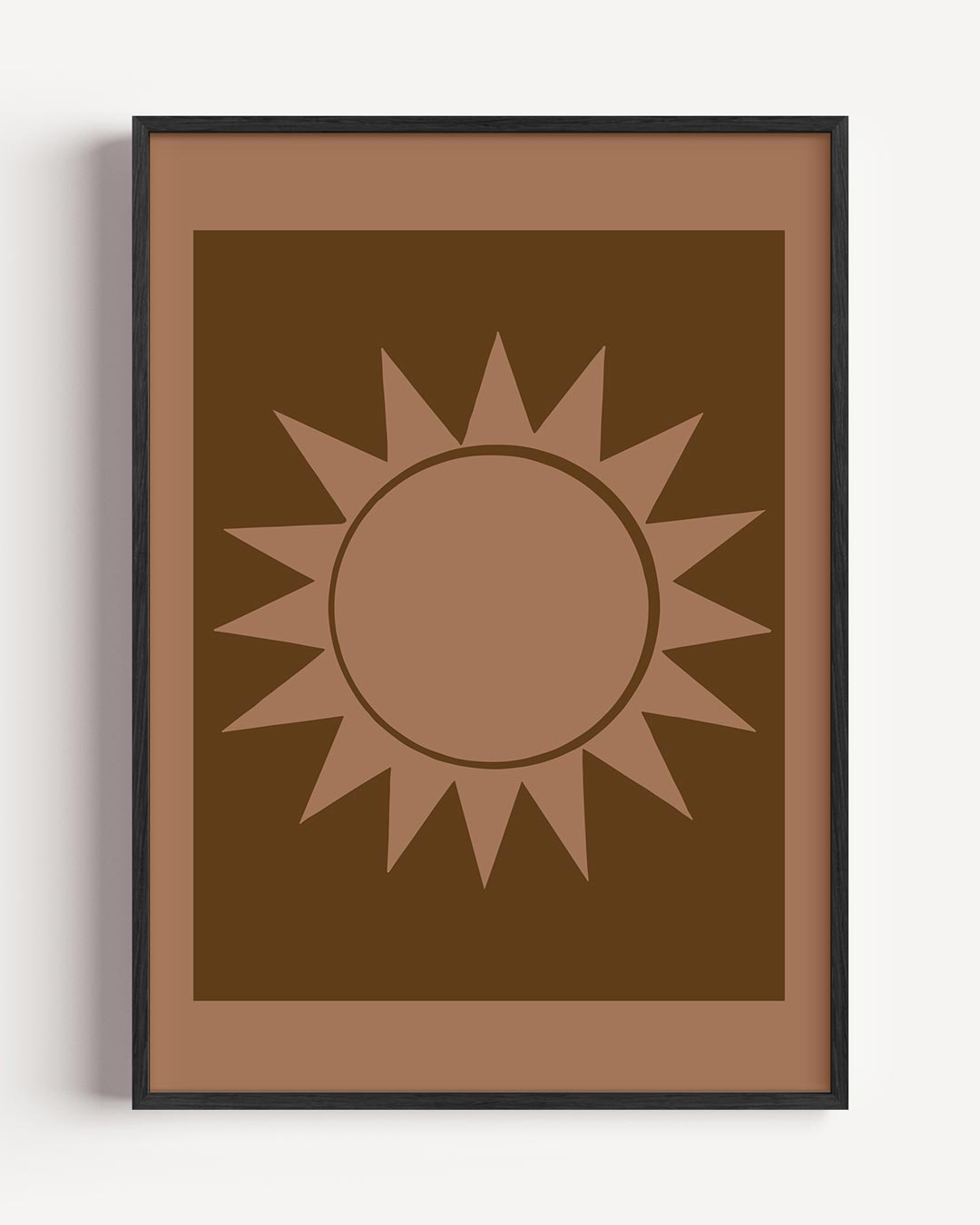 Retro Zonnestralen Poster-WallArtistic