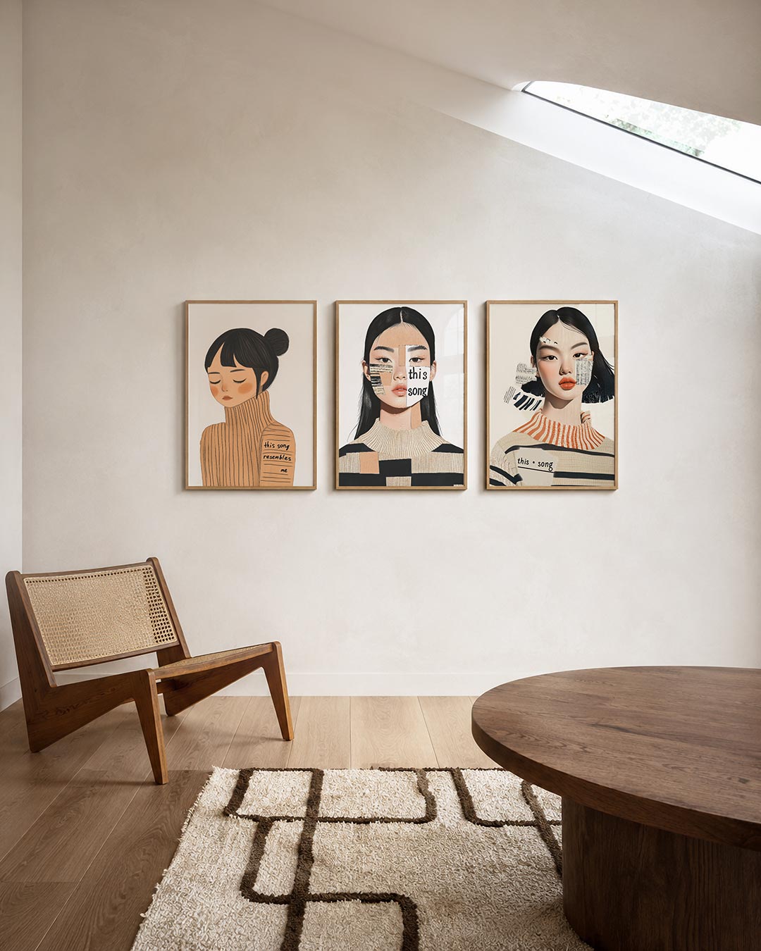 Zachte lijnenspel Posterset