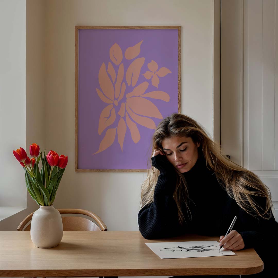 Bloemenpracht in Pastel Poster-WallArtistic