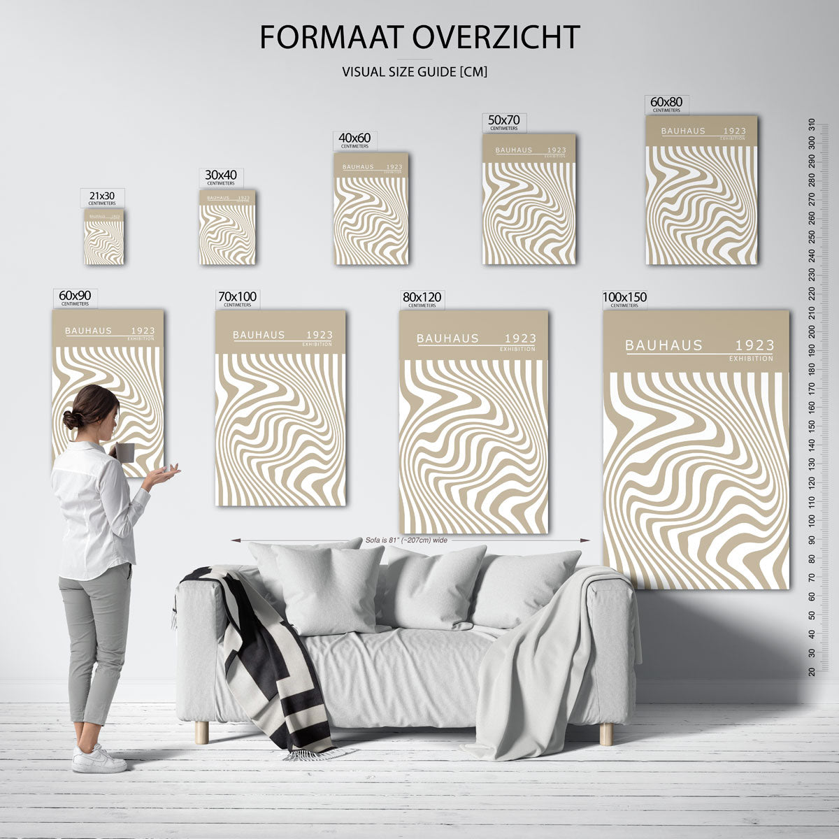 Golvend lijnenspel Poster