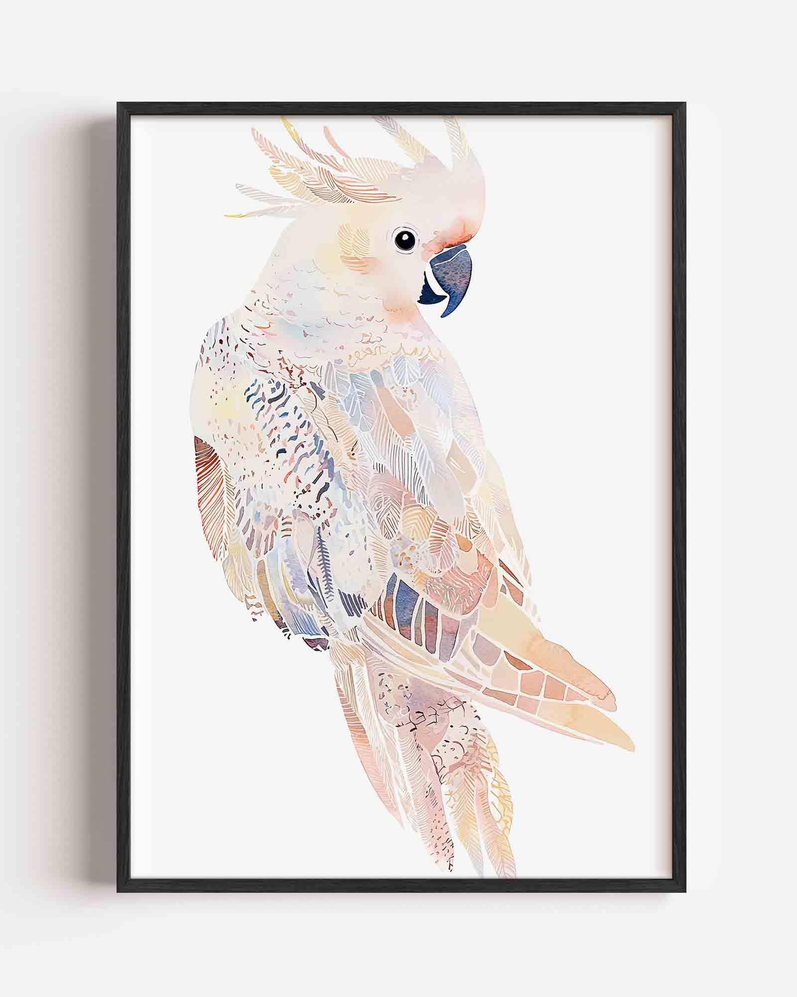 Papegaai in pastel Poster