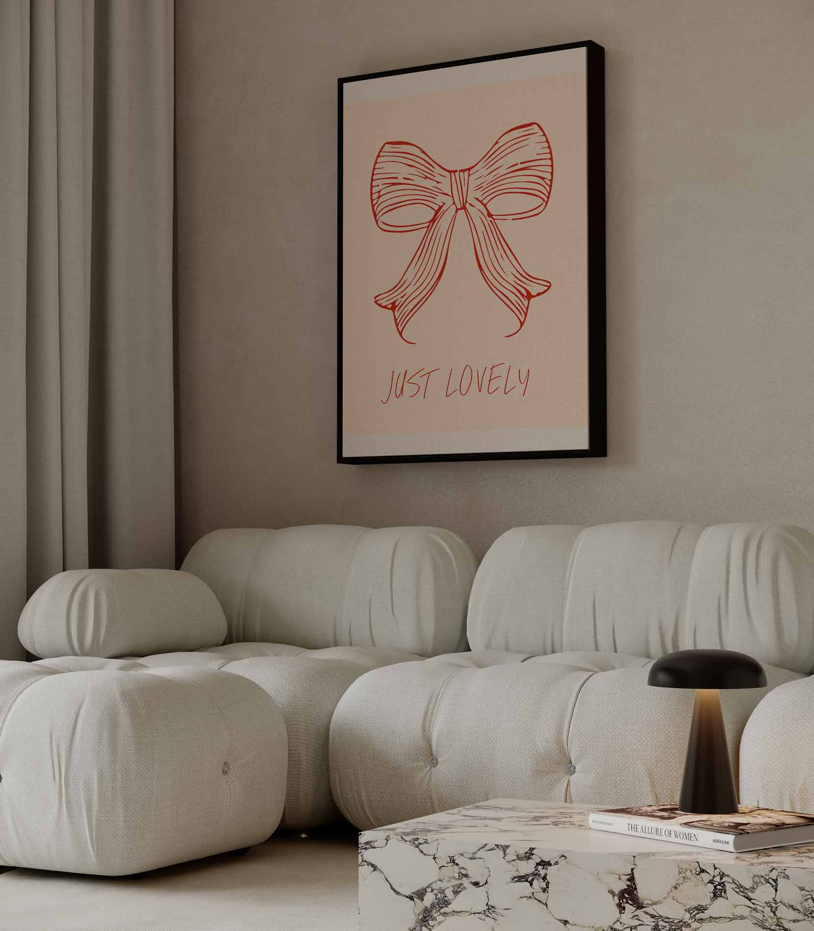 Just Lovely Strik Illustratie Kunstwerk-canvas-dibond-plexiglas-wanddecoratie-WallArtistic