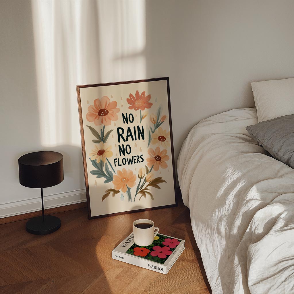 Inspirerende Bloemenposter