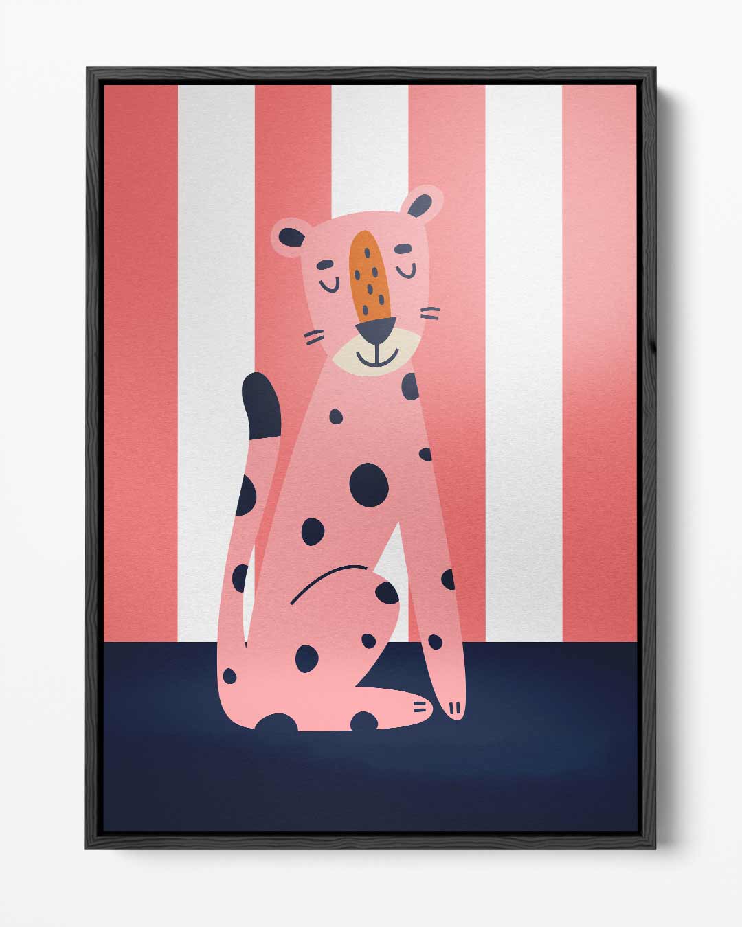 Vrolijke Luipaard Print Kunstwerk-canvas-dibond-plexiglas-wanddecoratie-WallArtistic