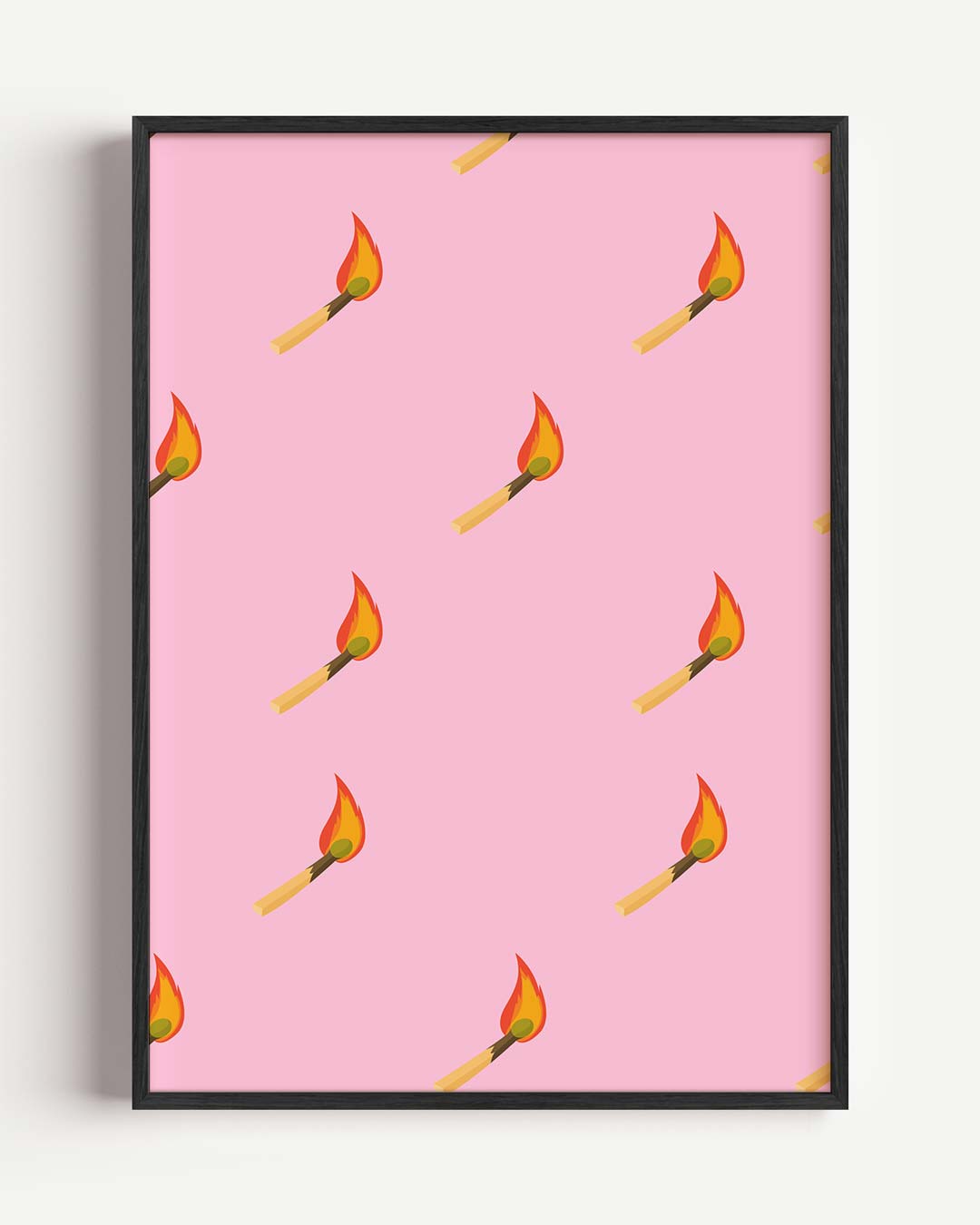 Vurige Stijl Matchstick Poster