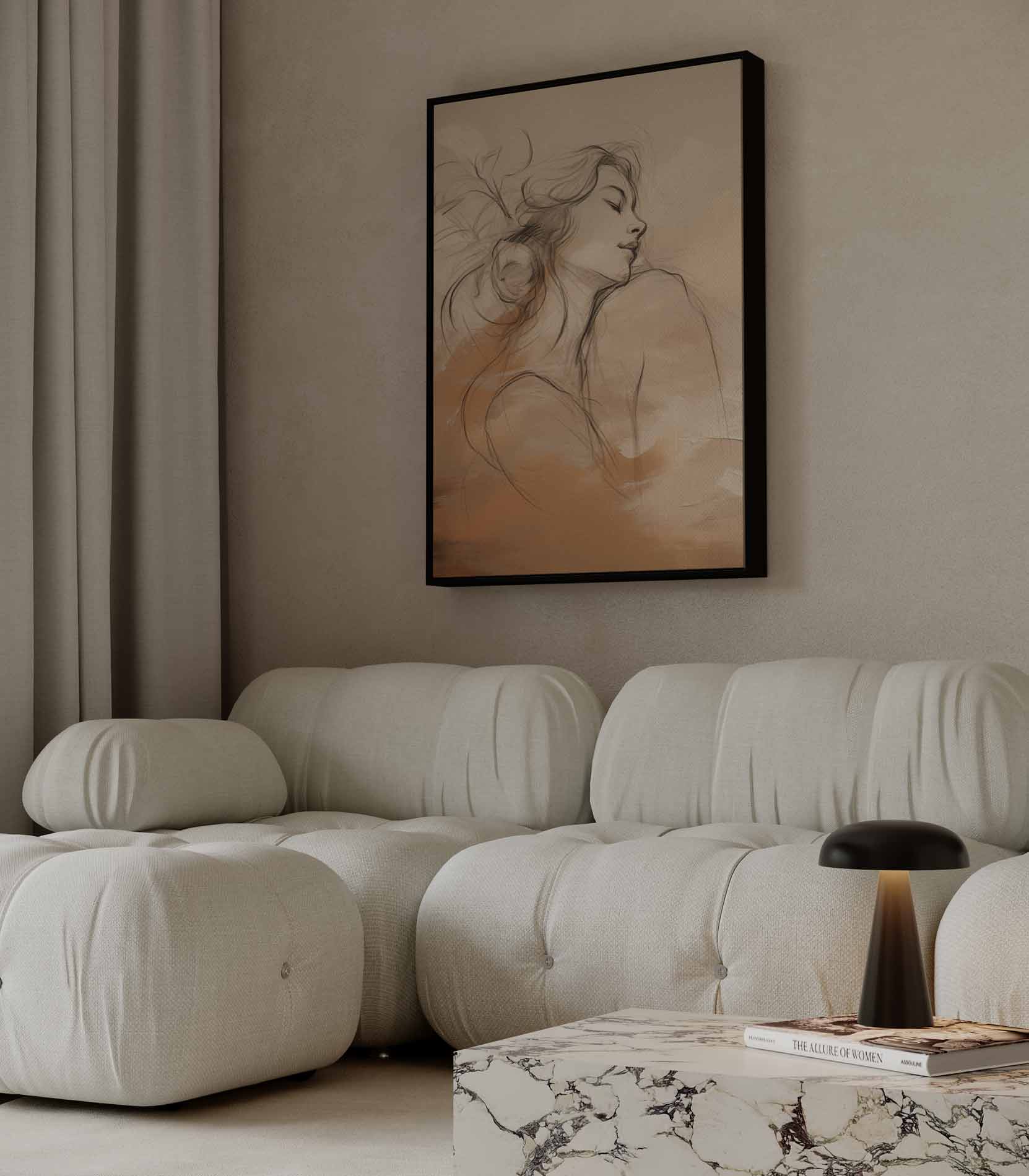 Dromerige Sereniteit Kunstwerk-canvas-dibond-plexiglas-wanddecoratie-WallArtistic