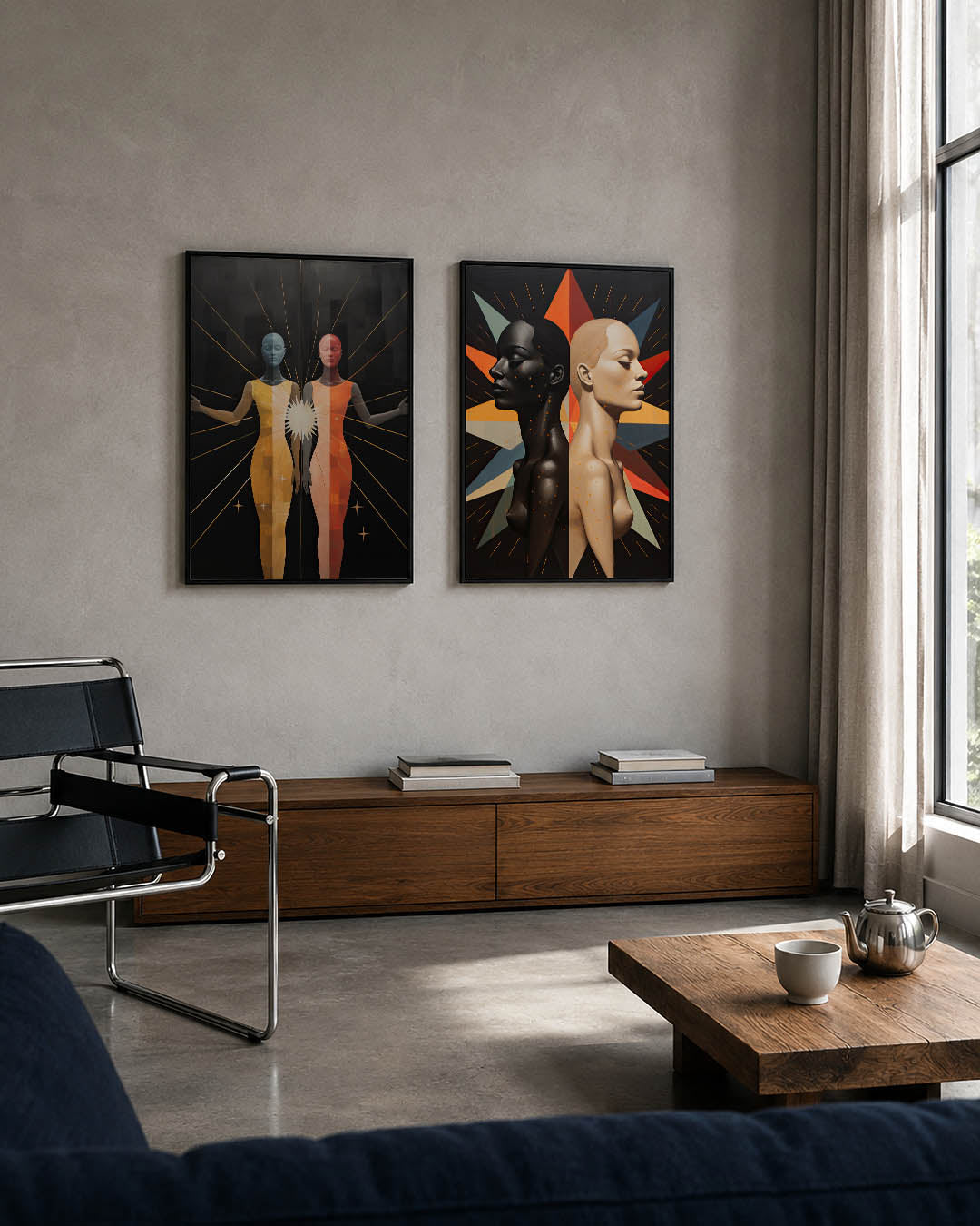 Kleurrijke symmetrie Posterset