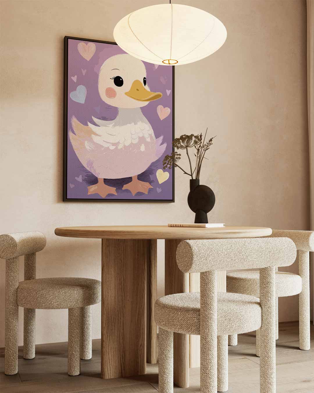 Lief Eend Portret Kunstwerk-canvas-dibond-plexiglas-wanddecoratie-WallArtistic