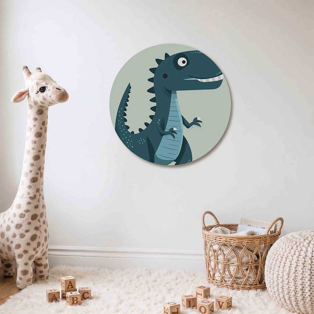 Dinosaurus illustratie Muurcirkel