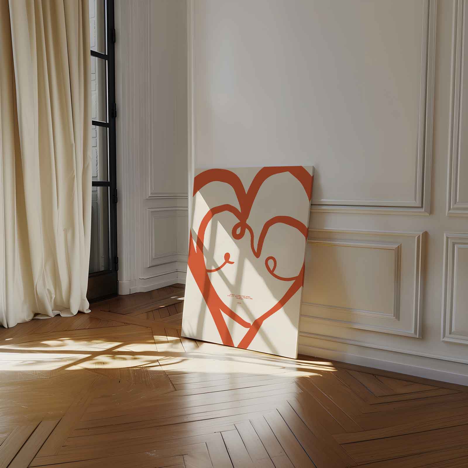 Liefdevolle Lijnen Kunstwerk-canvas-dibond-plexiglas-wanddecoratie-WallArtistic