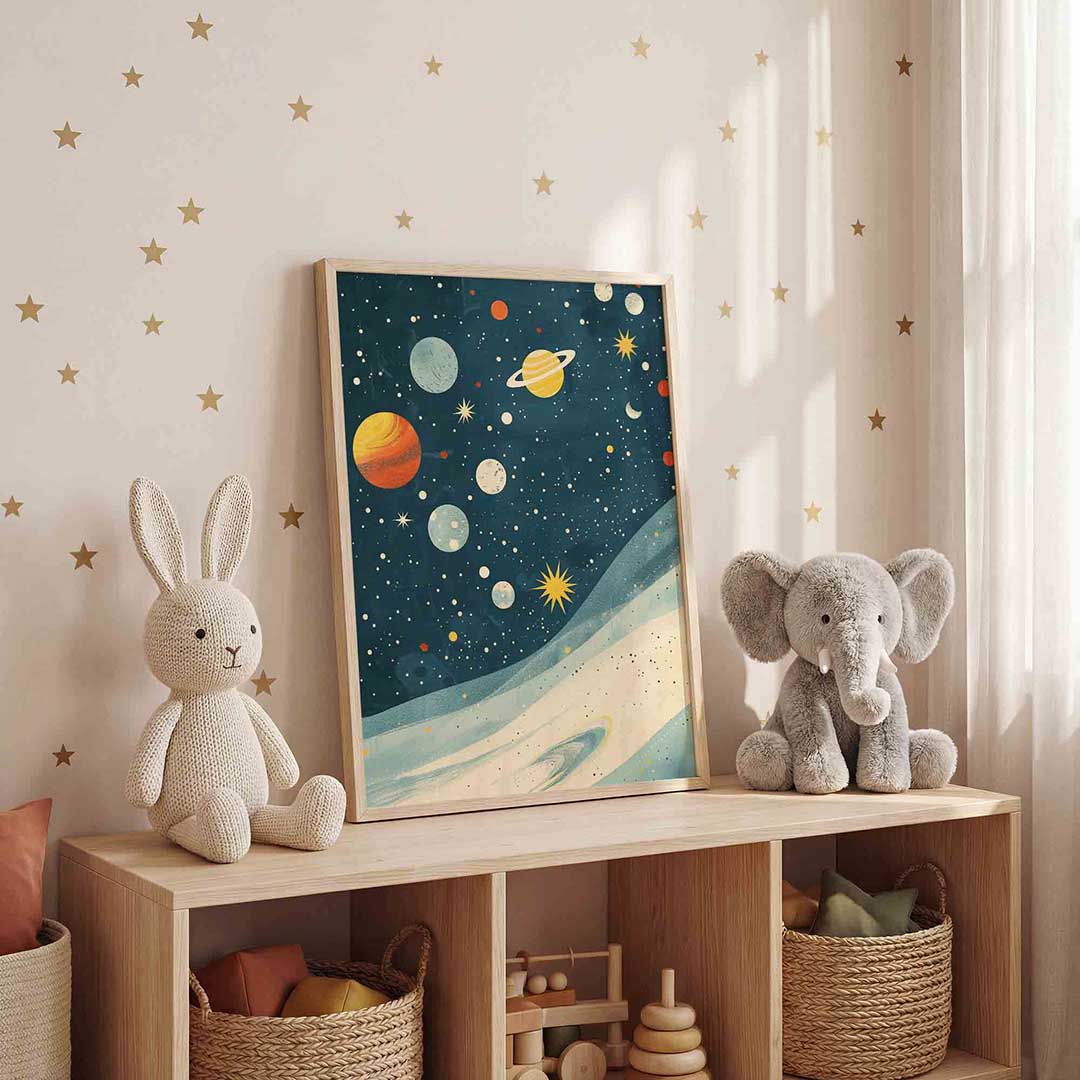 Planeten en sterren Poster