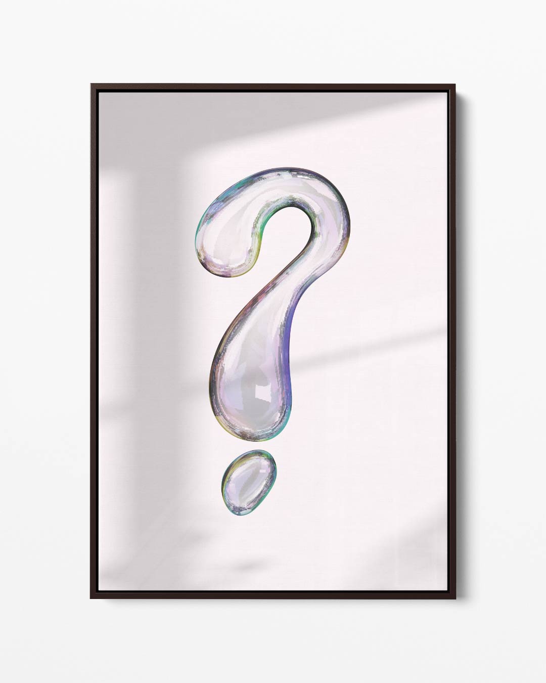 Magisch Glasvraagteken Kunstwerk-canvas-dibond-plexiglas-wanddecoratie-WallArtistic