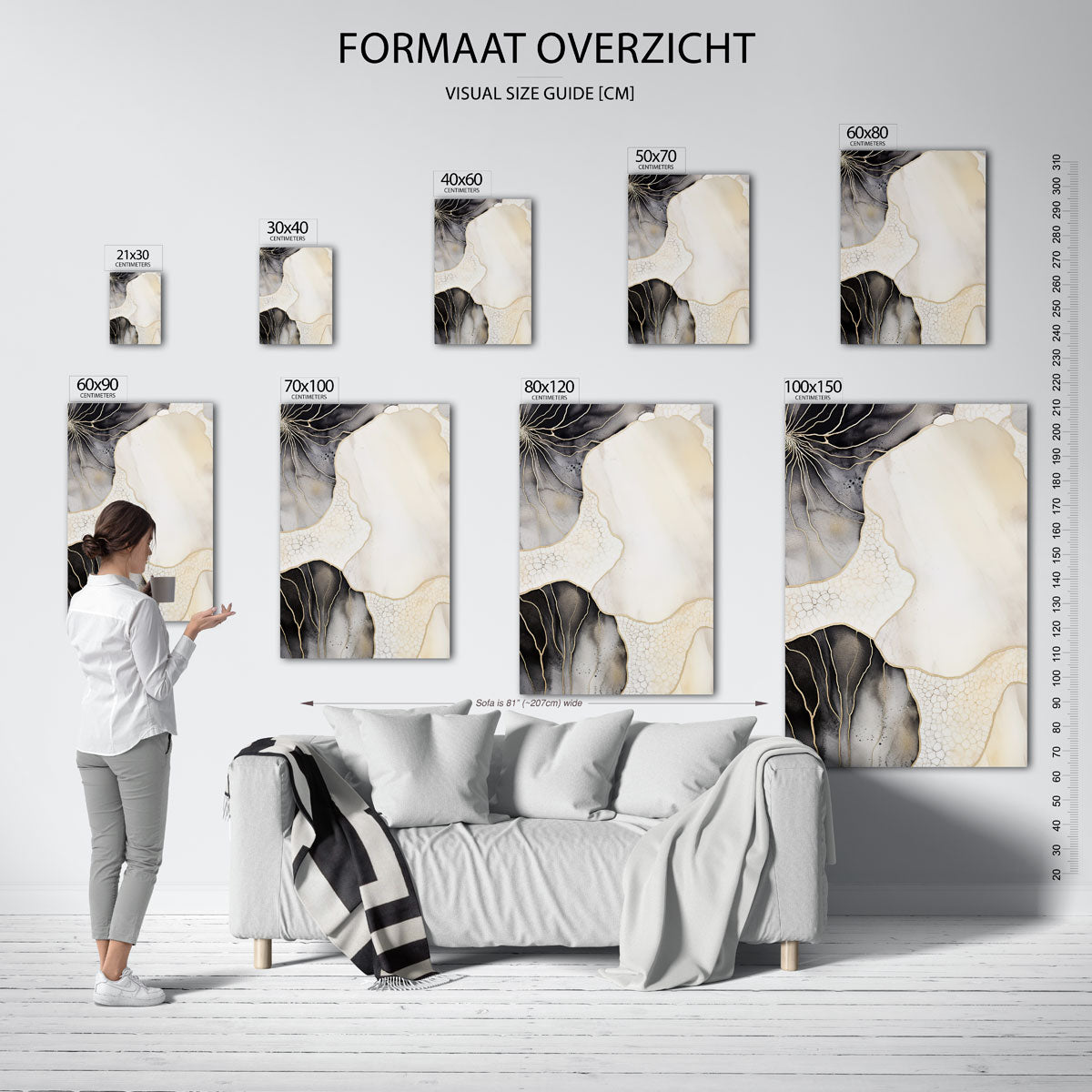 Organische lijnen en patronen Poster