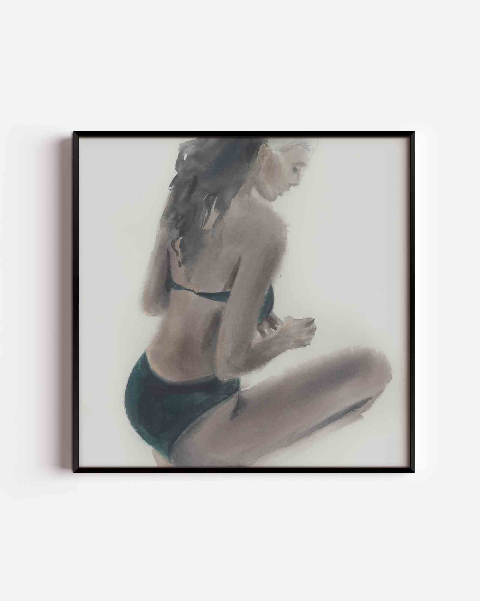 Zittende vrouw Poster