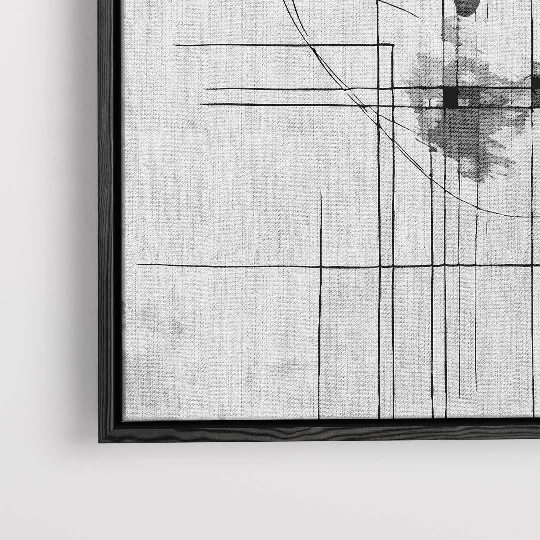 Abstracte Lijntango Kunstwerk-canvas-dibond-plexiglas-wanddecoratie-WallArtistic