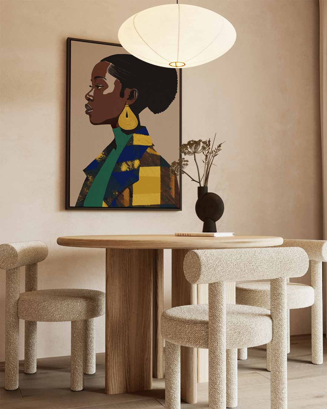Stijlvolle Vrouwelijke Glans Kunstwerk-canvas-dibond-plexiglas-wanddecoratie-WallArtistic