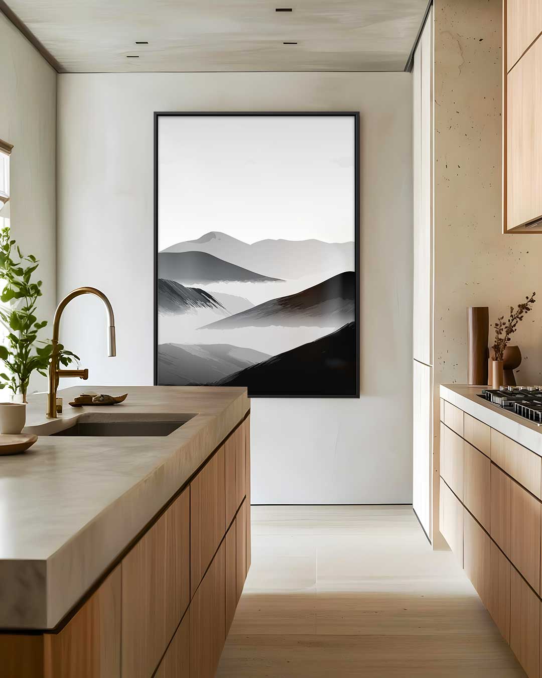 Rustige Berglandschappen Kunstwerk-canvas-dibond-plexiglas-wanddecoratie-WallArtistic