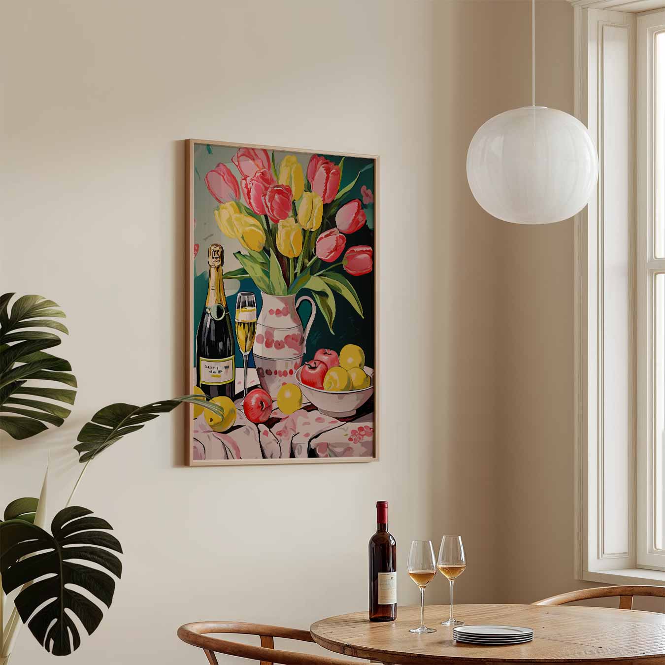 Bloemen en Bubbels Poster
