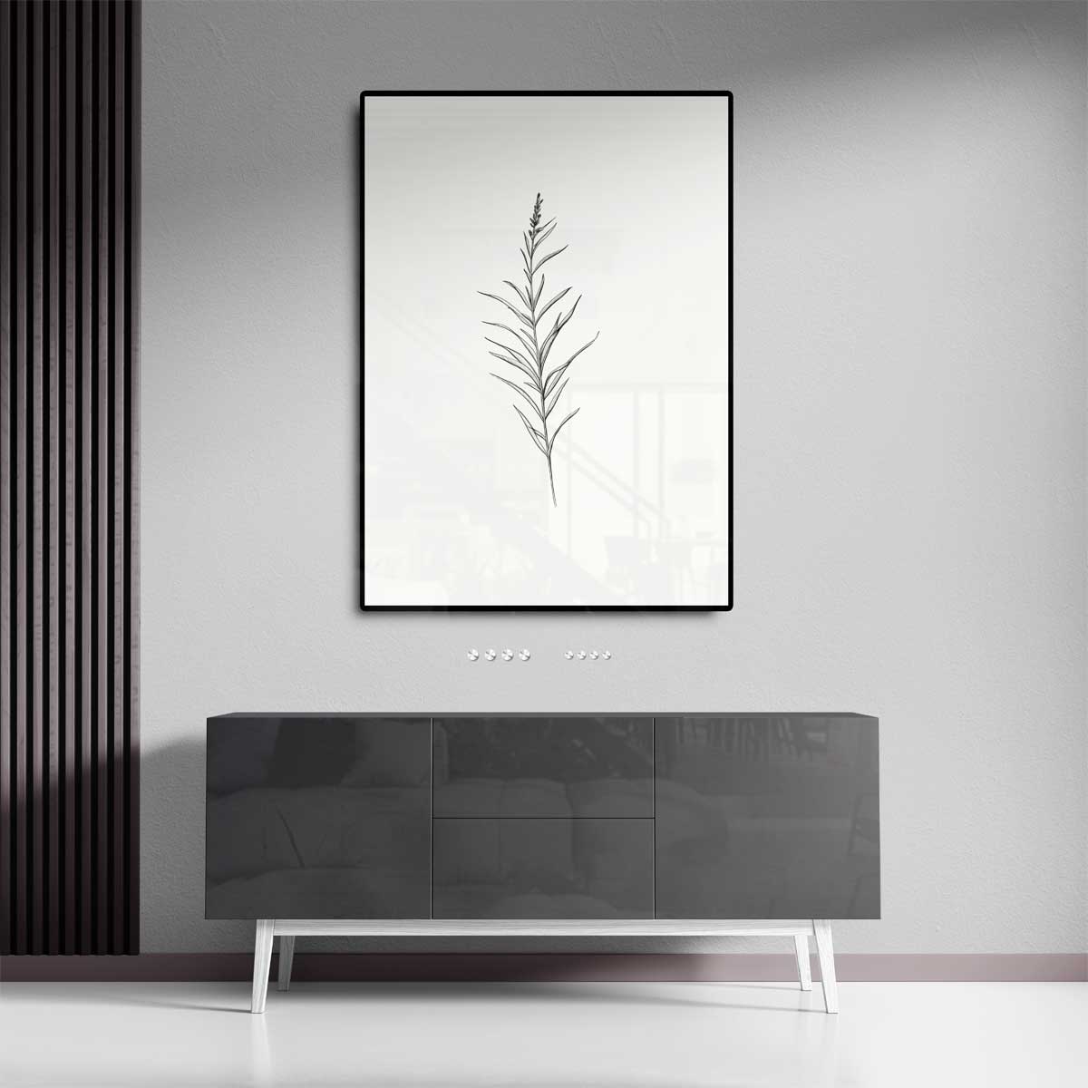 Minimalistisch Botanisch Kunstwerk-canvas-dibond-plexiglas-wanddecoratie-WallArtistic