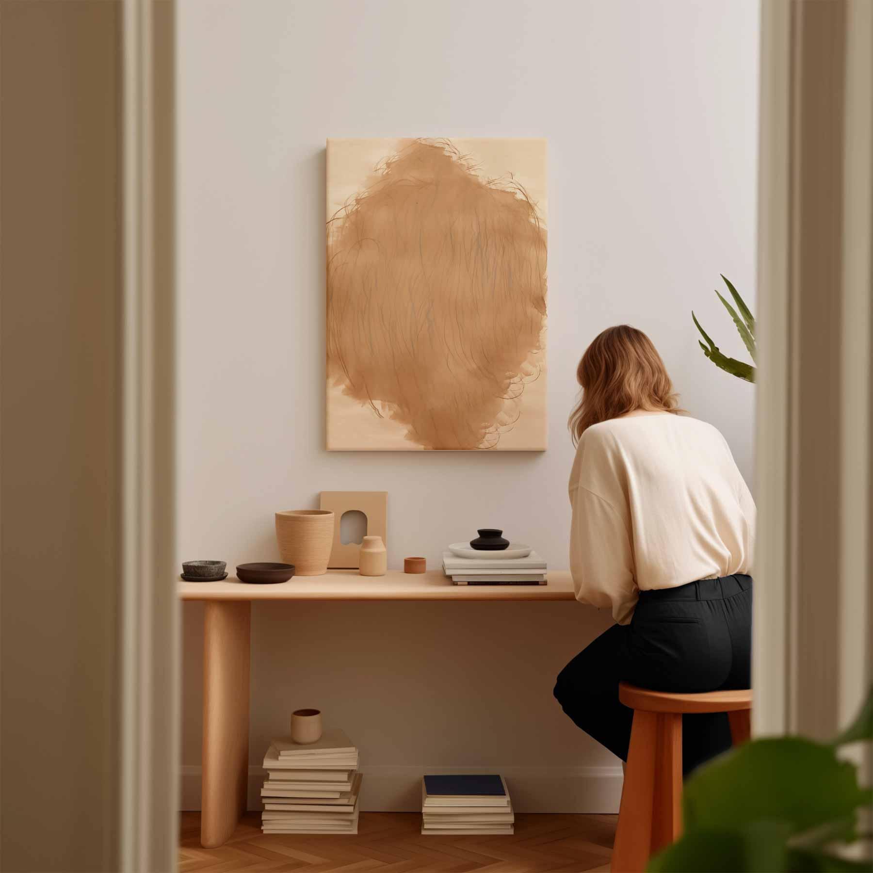 Warme Vederzachte Mist Kunstwerk-canvas-dibond-plexiglas-wanddecoratie-WallArtistic
