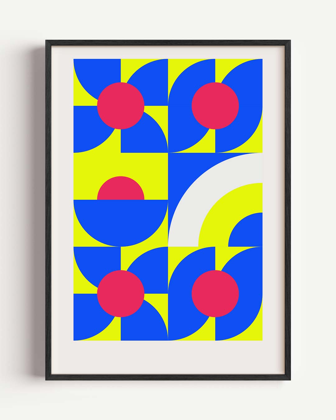 Vrolijke Geometrische Kunstposter