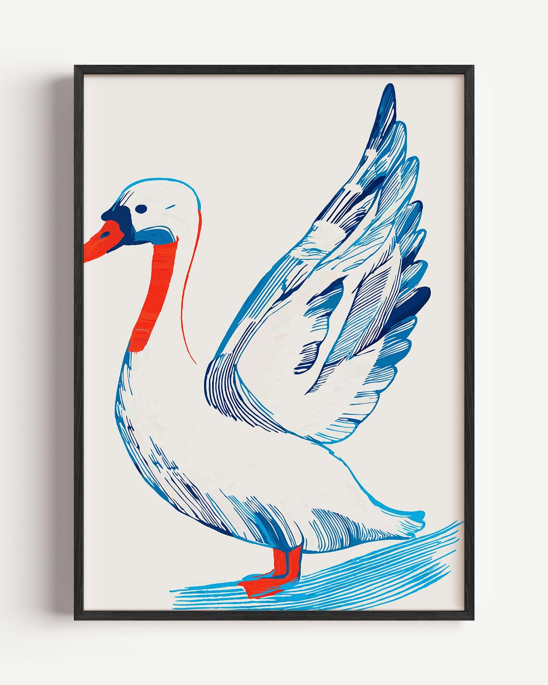 Stijlvolle Zwanenprint Poster