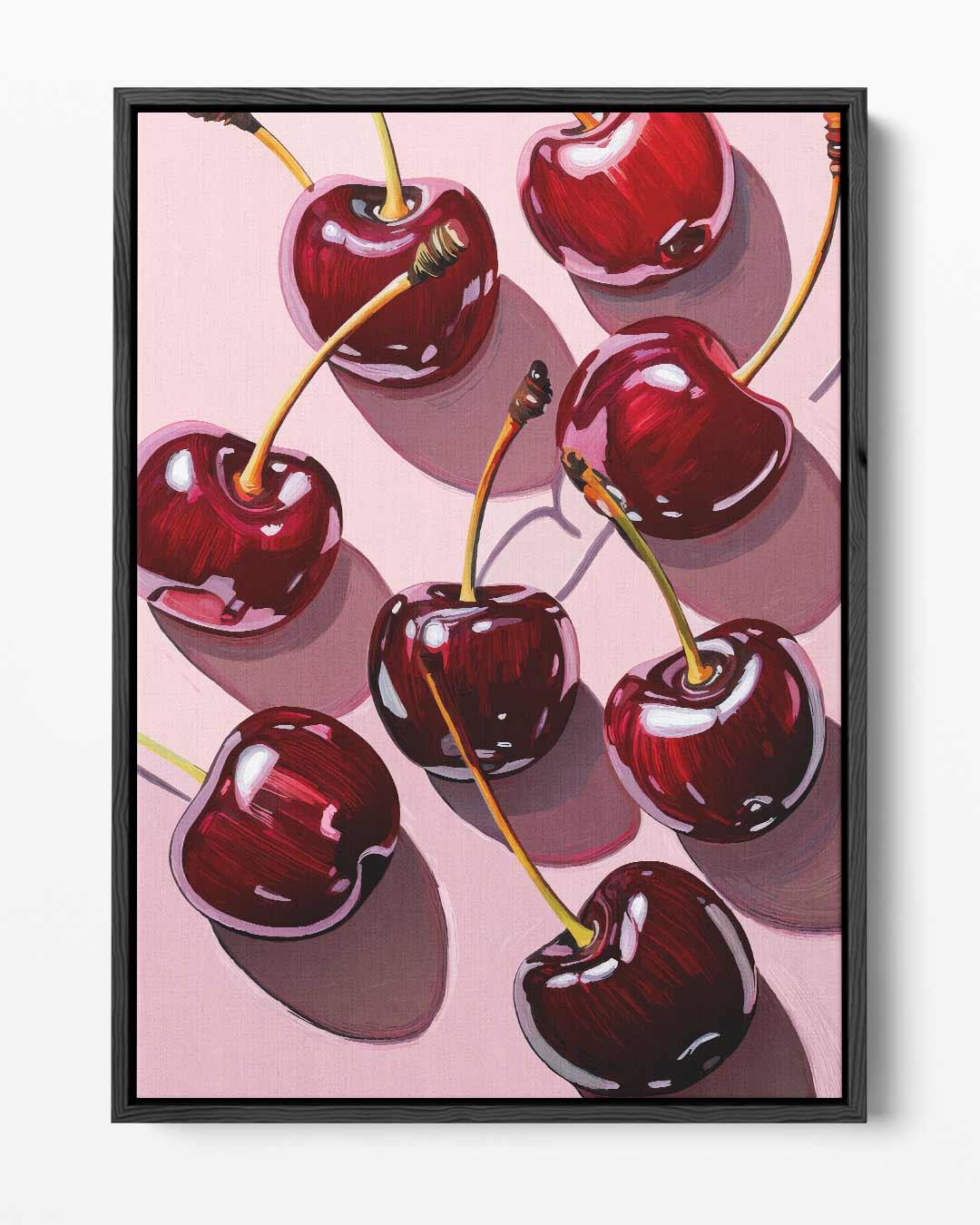 Glanzende Kersenpracht Kunstwerk-canvas-dibond-plexiglas-wanddecoratie-WallArtistic
