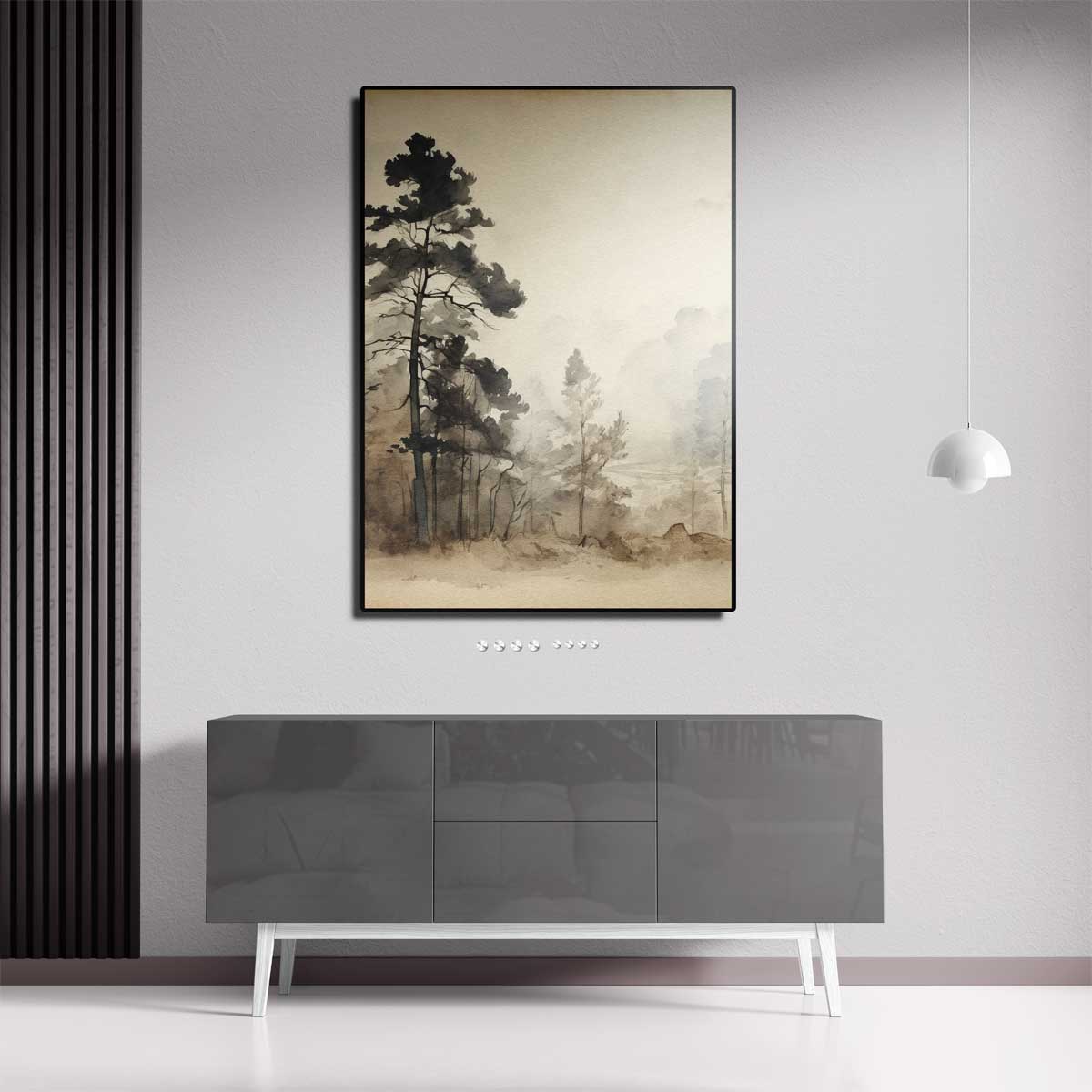Mystieke Boslandschap Kunstwerk-canvas-dibond-plexiglas-wanddecoratie-WallArtistic