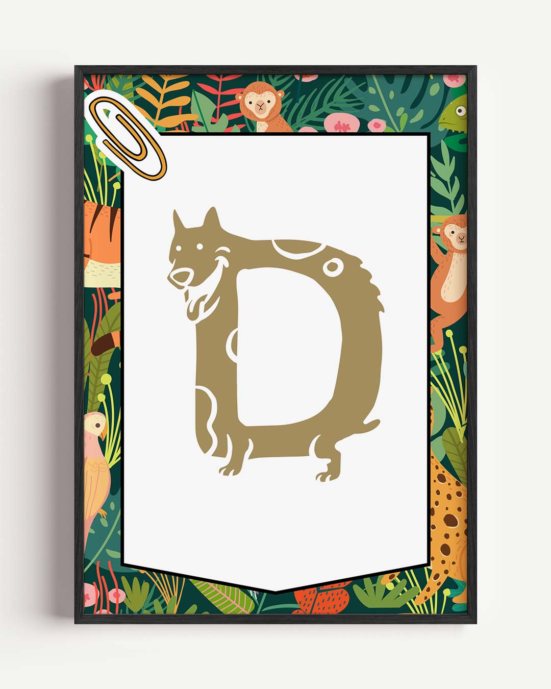 Jungle Dieren Alfabet Poster