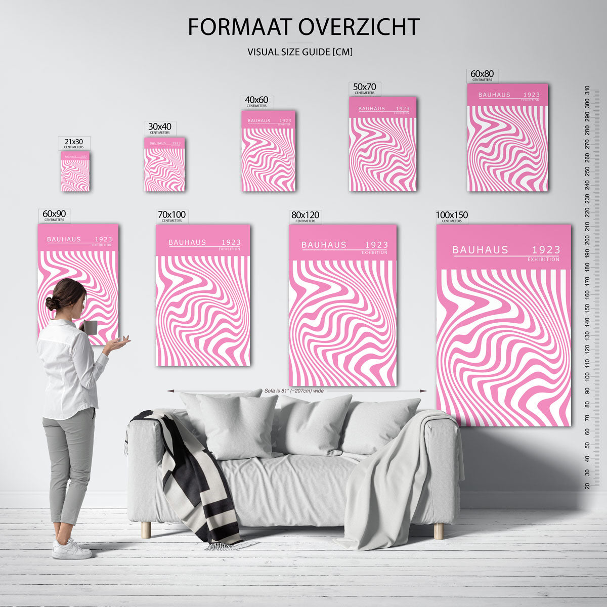 Golvend lijnenspel Poster