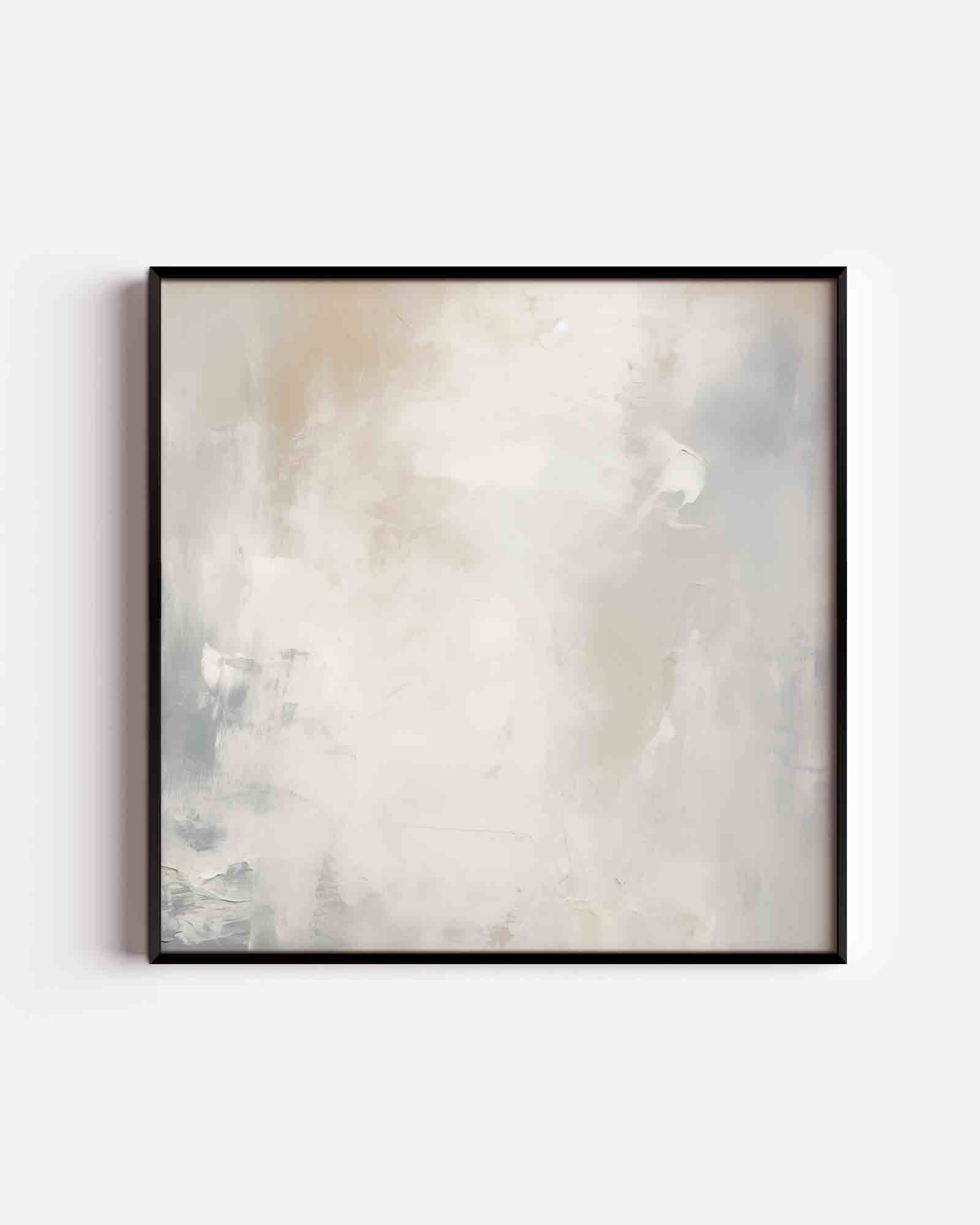 Abstracte beige en grijze Poster