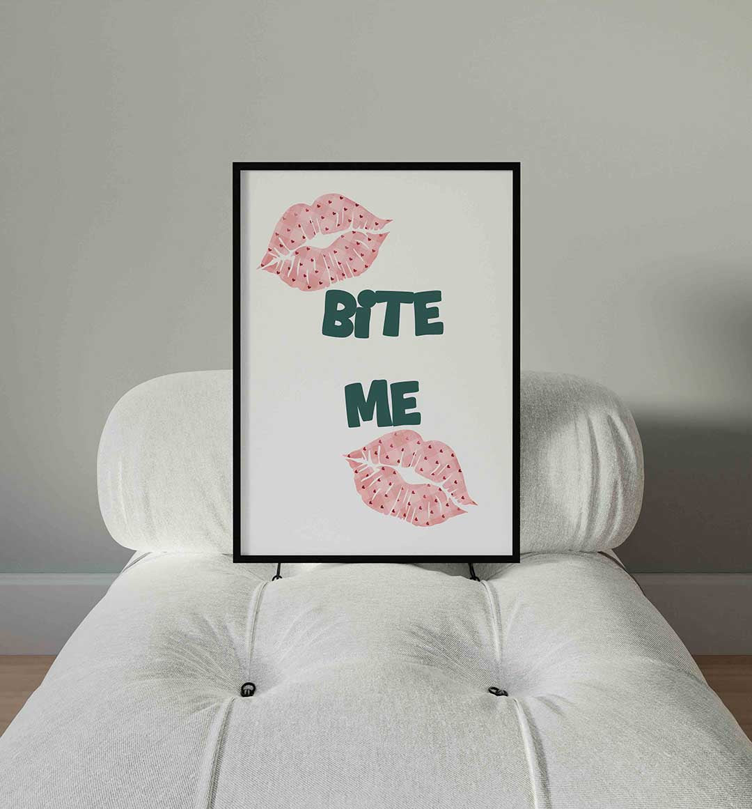 Lippen en tekst Poster