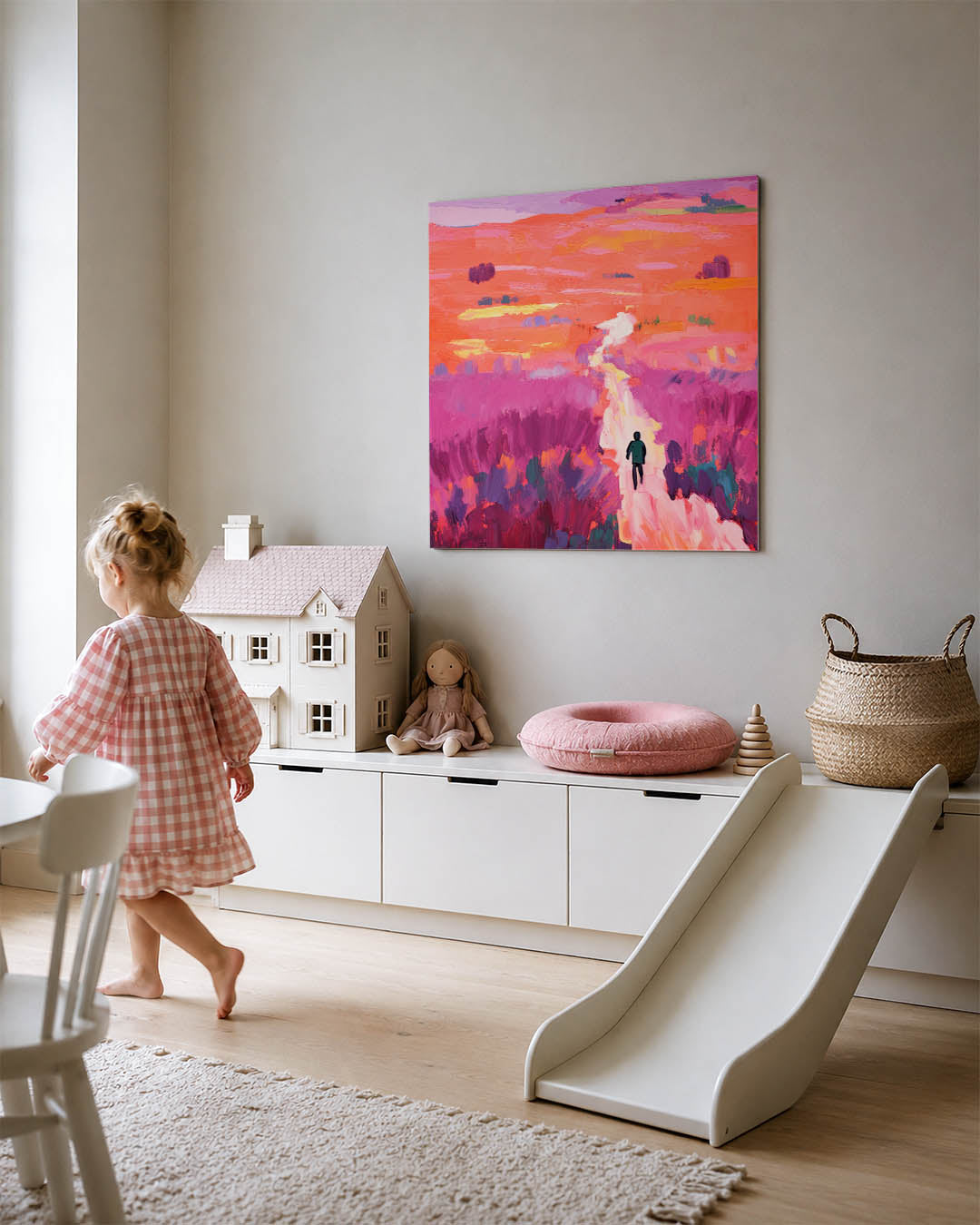 Kleurrijke landschap wandeling Kunstwerk