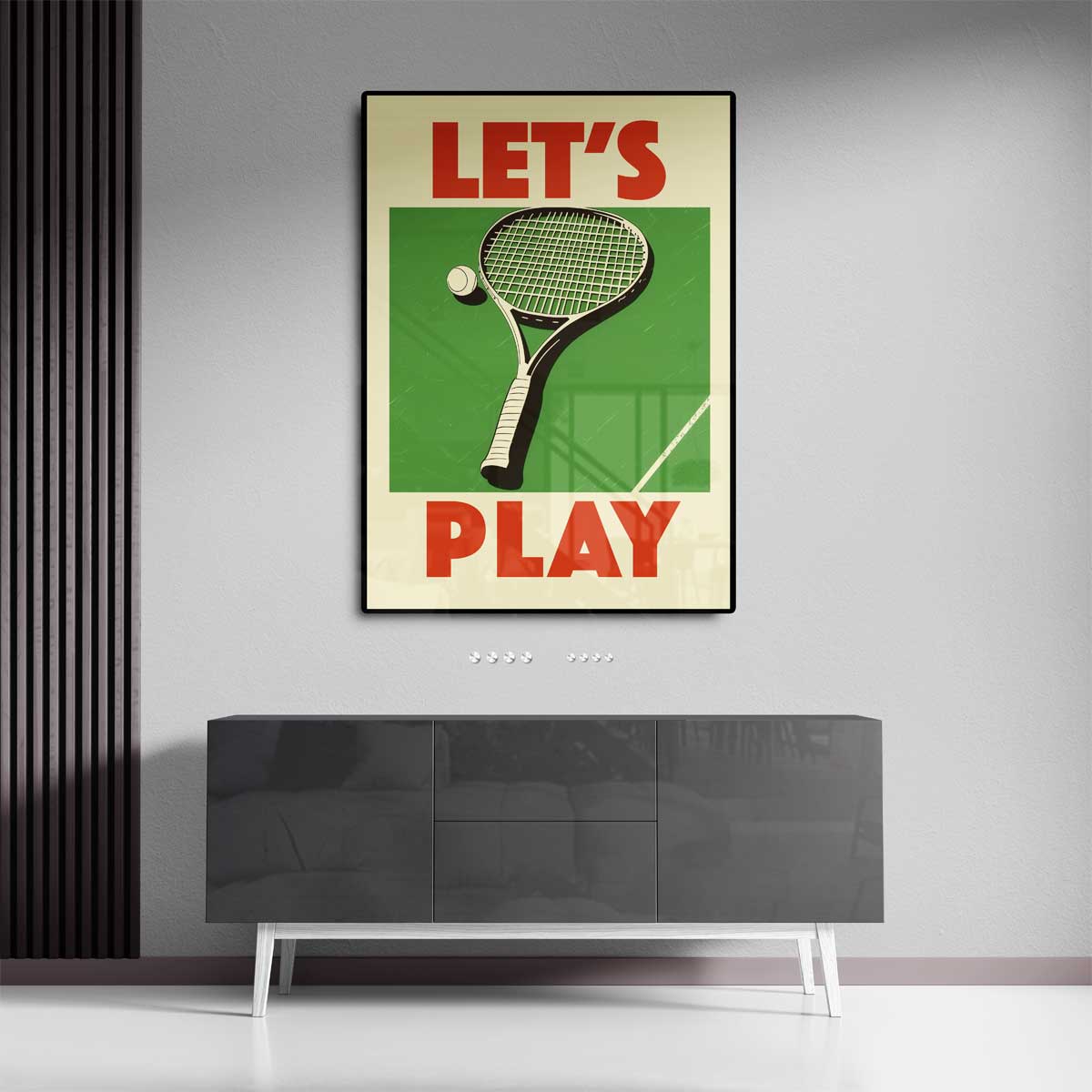 Speelplezier Tennis Kunstwerk-canvas-dibond-plexiglas-wanddecoratie-WallArtistic
