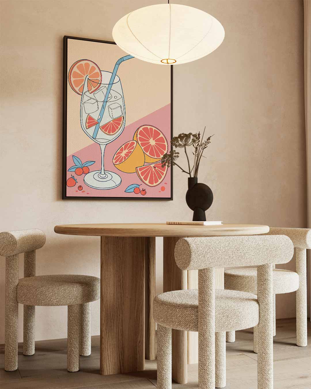Zonnige Citrus Cocktail Kunstwerk-canvas-dibond-plexiglas-wanddecoratie-WallArtistic
