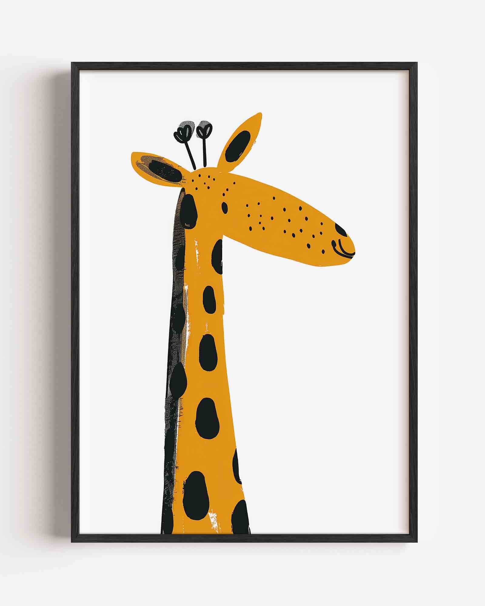 Giraffe illustratie Poster