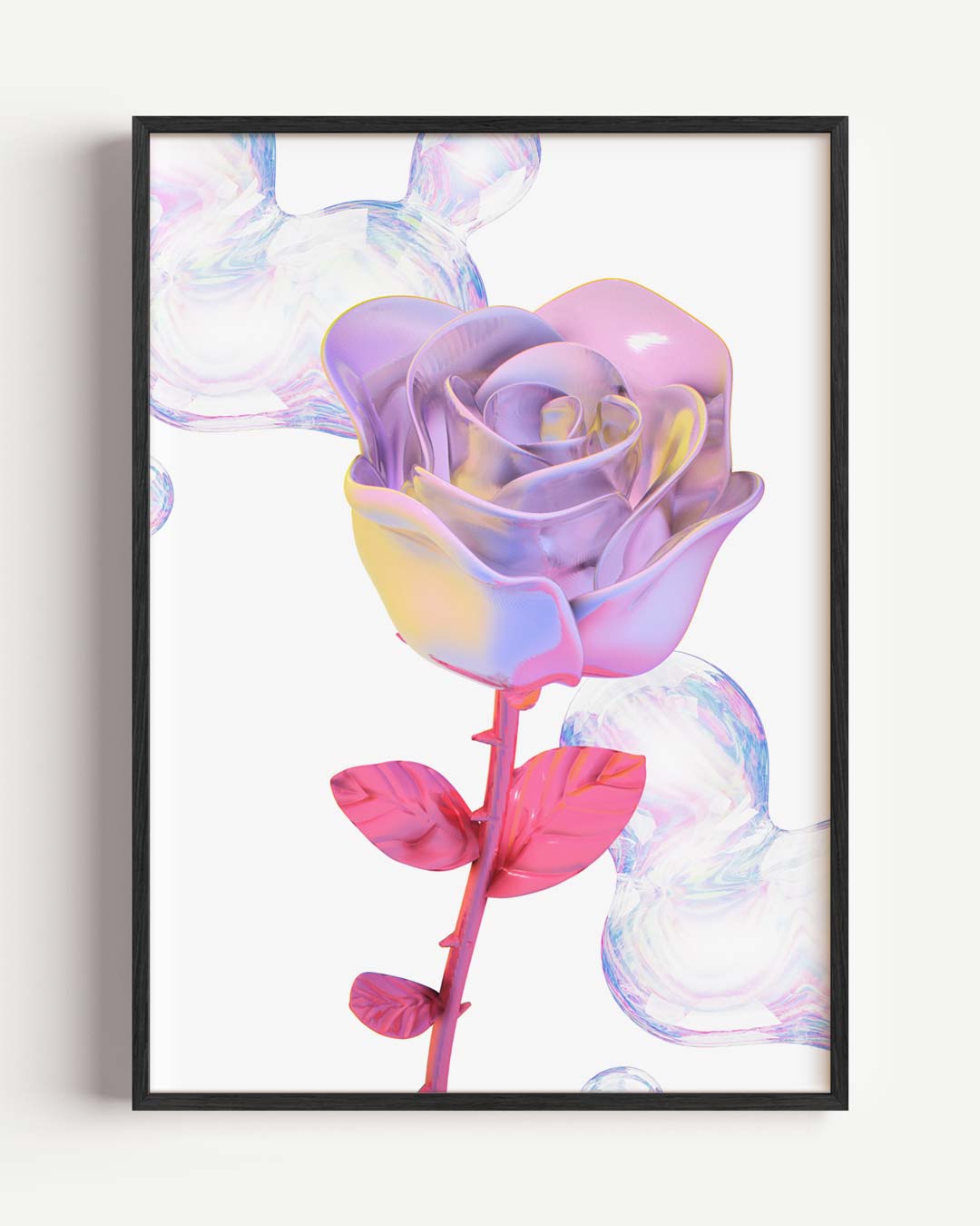 Dromerige Regenboogroos Poster