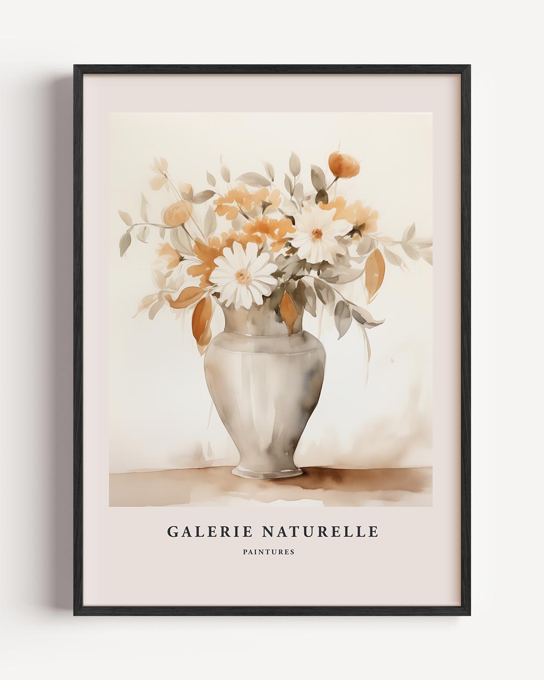 Bloemenvaas in Aquarel Poster-WallArtistic