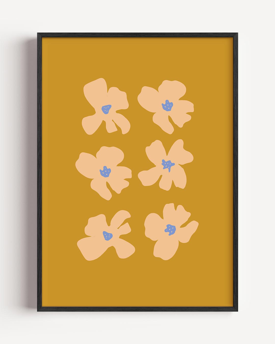 Bloemenpracht in Mosterdgeel Poster-WallArtistic